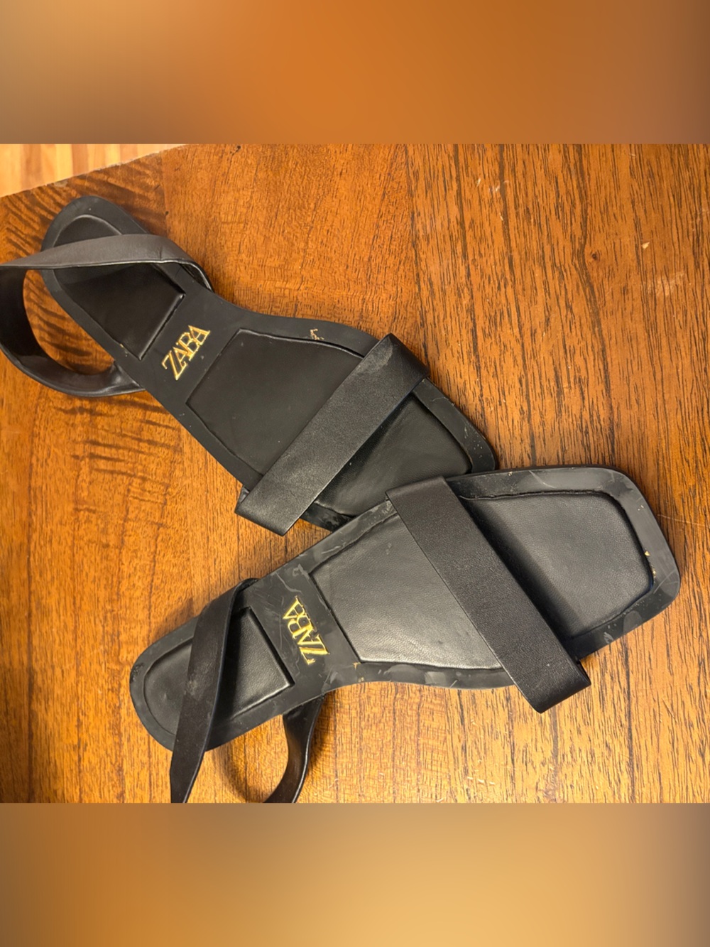 Zara Black Women’s Strappy Flat Sandals